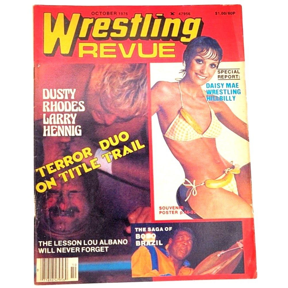 WRESTLING REVUE OCT 1976 PAT PATTERSON DUSTY RHODES DAISY MAE LARRY HENNING